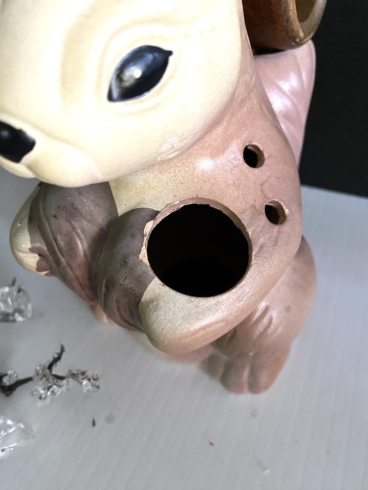 Nutcracker Squirrel Figurine & Pick Holder Picks And Nut Crackers Vtg Decor Read