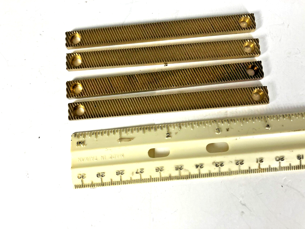 American Optical Microscope focus mount 4" long Brass rack, gear