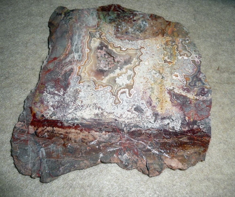 Polished Crazy Lace slab Display Piece
