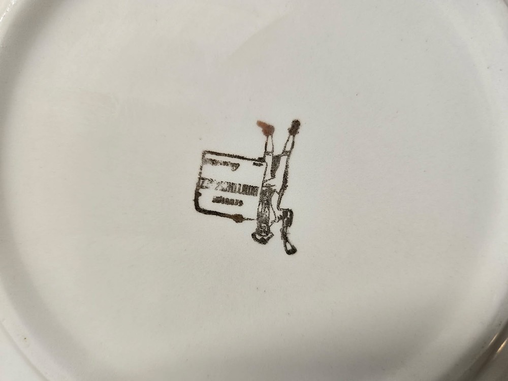 Vtg. Arnold Palmer buntingware ceramic ashtray.