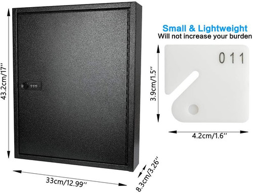 KYODOLED 100Keys Key Cabinet Organizer, Lock Box Black-100k(combo Lock)