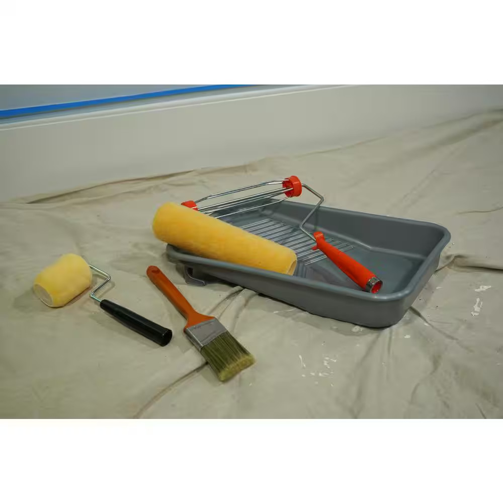 6-Piece Plastic Tray/High-Density Polyester Knit Paint Applicator Kit