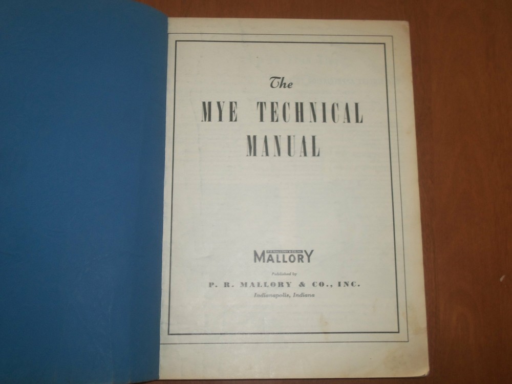 1942 MALLORY TECHNICAL MANUAL - KD 6695