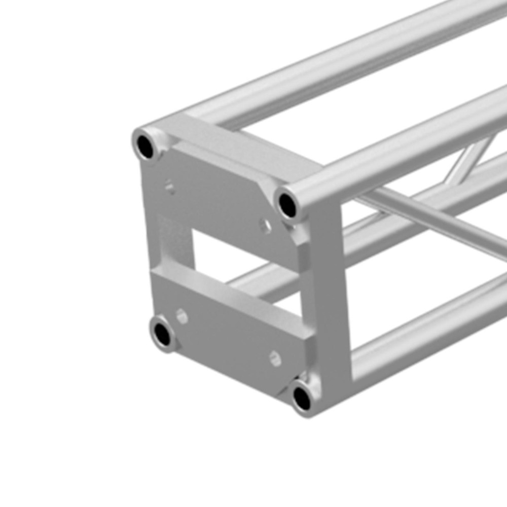Global Truss DT-GP Square 8FT End Plated Straight Segment [DT-GP8]