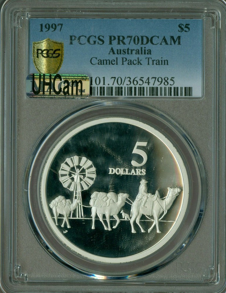 1997 AUSTRALIA $5 SILVER CAMEL PACK TRAIN PCGS PR70 DCAM MAC UHCAM  *