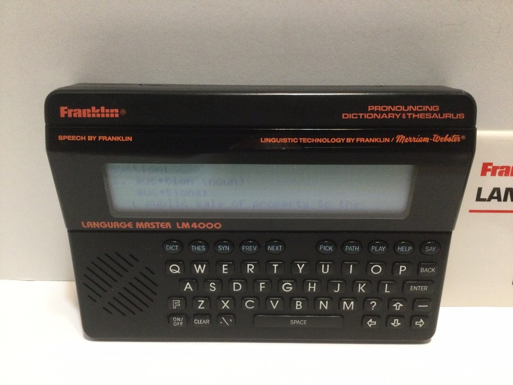 Franklin Language Master LM4000 Talking Pronouncing Dictionary Thesaurus Tested