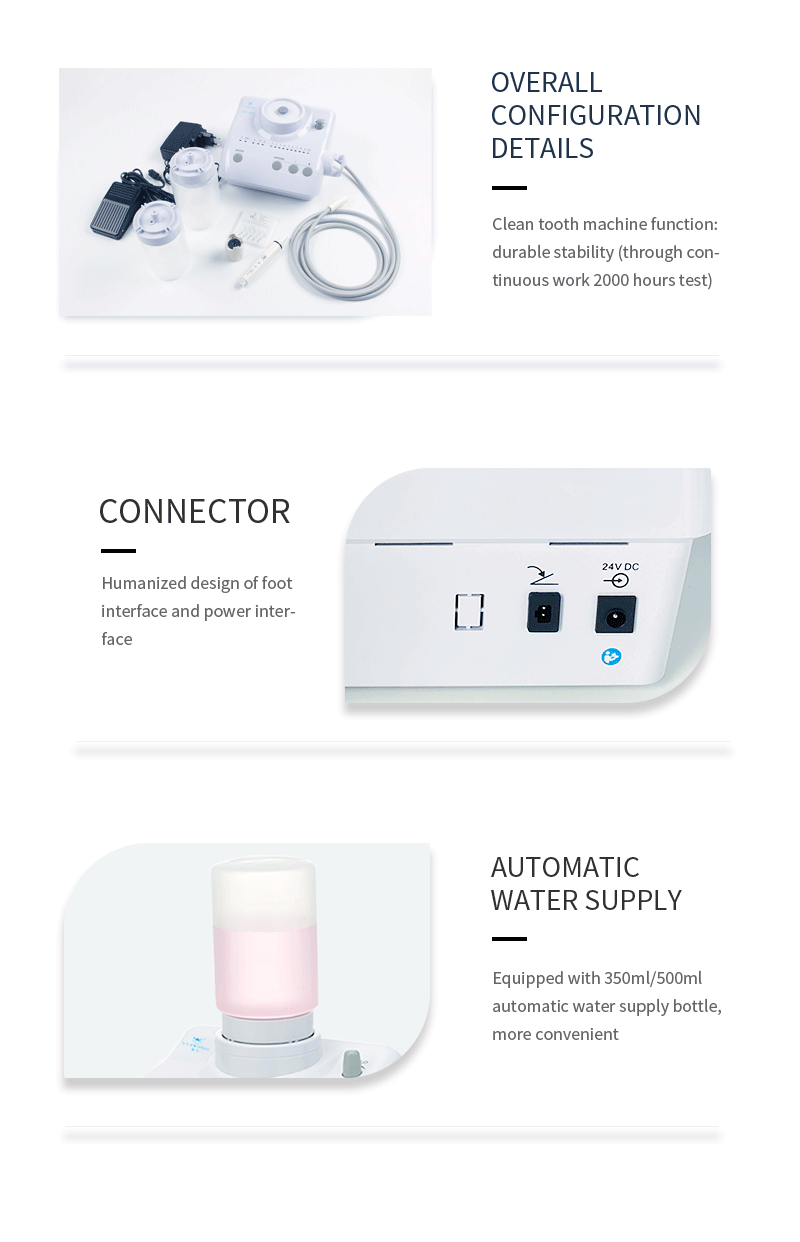 FDA Dental Scaler Ultrasonic Scaler Piezo for Cavitron EMS+Handpiece+2Bottles