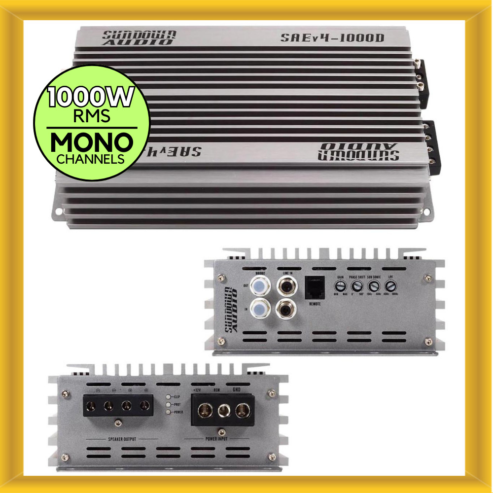 Sundown Audio SAE Version 4 1000W RMS Power Digital Class D Mono Block Amplifier