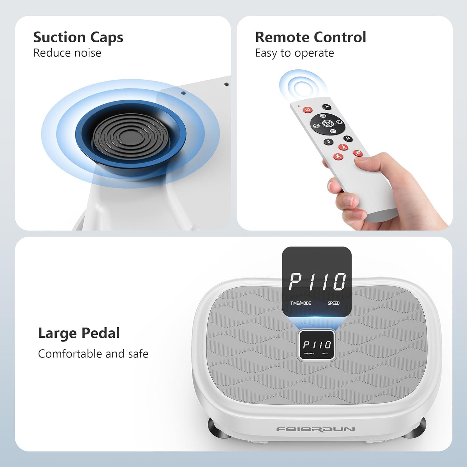 Vibration Plate Exercise Machine, Whole Body Workout Vibrate Fitness Platform,