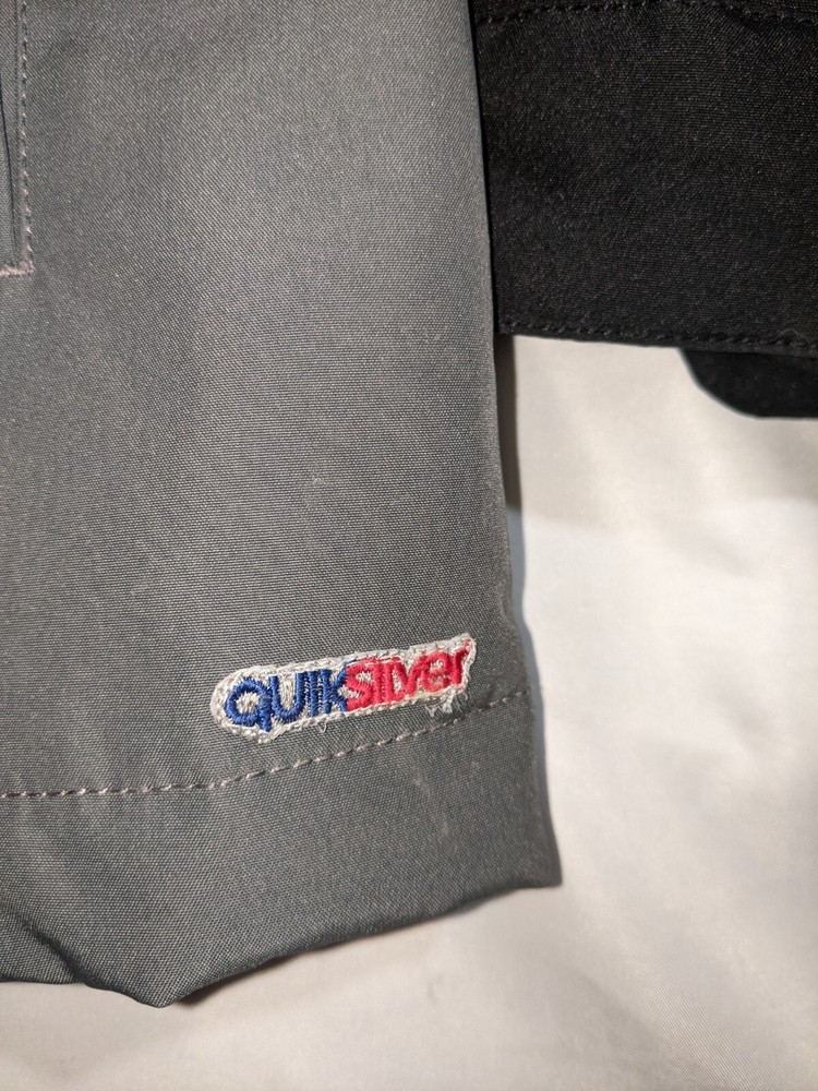 Quicksilver Boy's Jacket Size Large Gray Black White