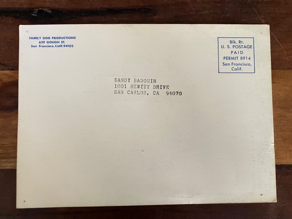 Avalon Ball Handbill Postcard COUNTRY JOE BLUE CHEER 1967 Art: Thomas Weir