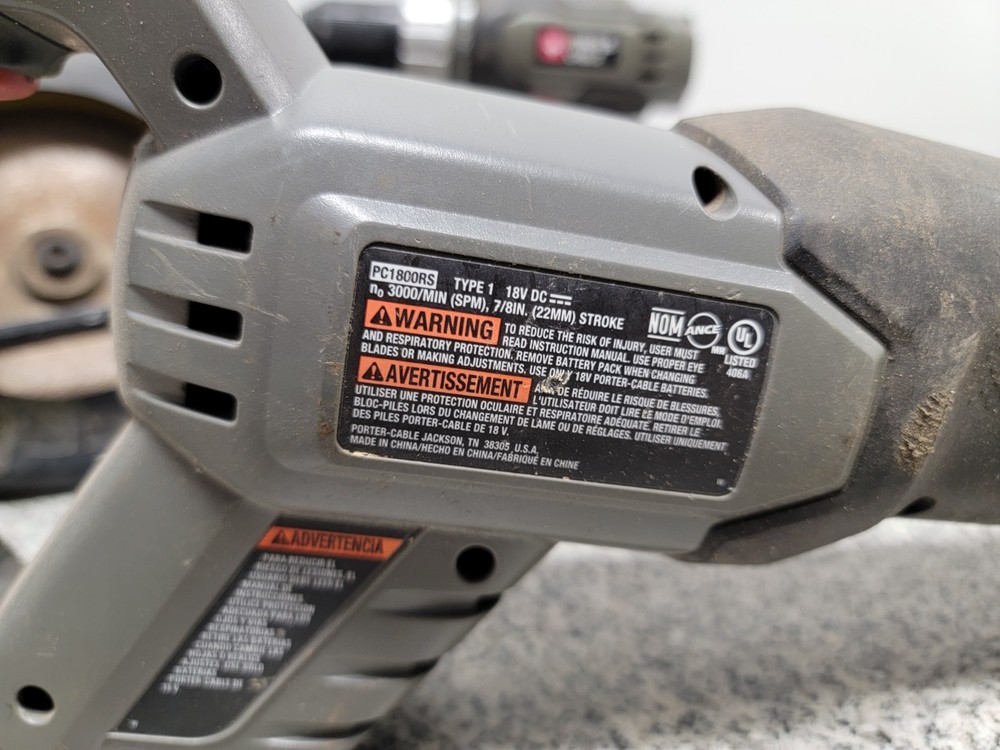 Porter Cable 18V NiCD Cordless Power Tool Combo Set