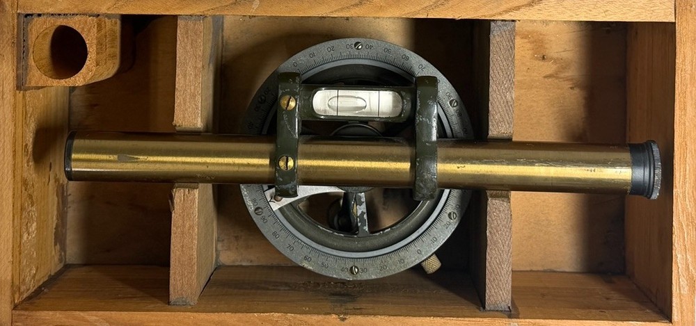 Vintage Brass Surveyor's Dumpy Level Transit