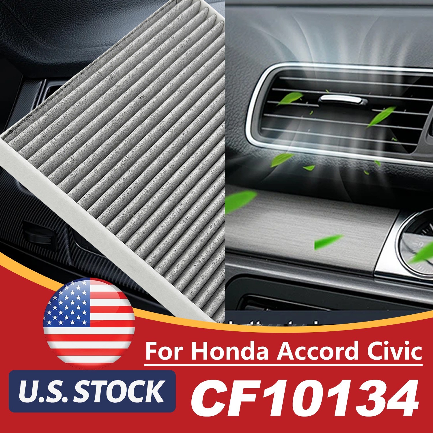 Cabin Air Filter CF10134 For Acura MDX RDX Honda Accord Civic Odyssey Ridgeline