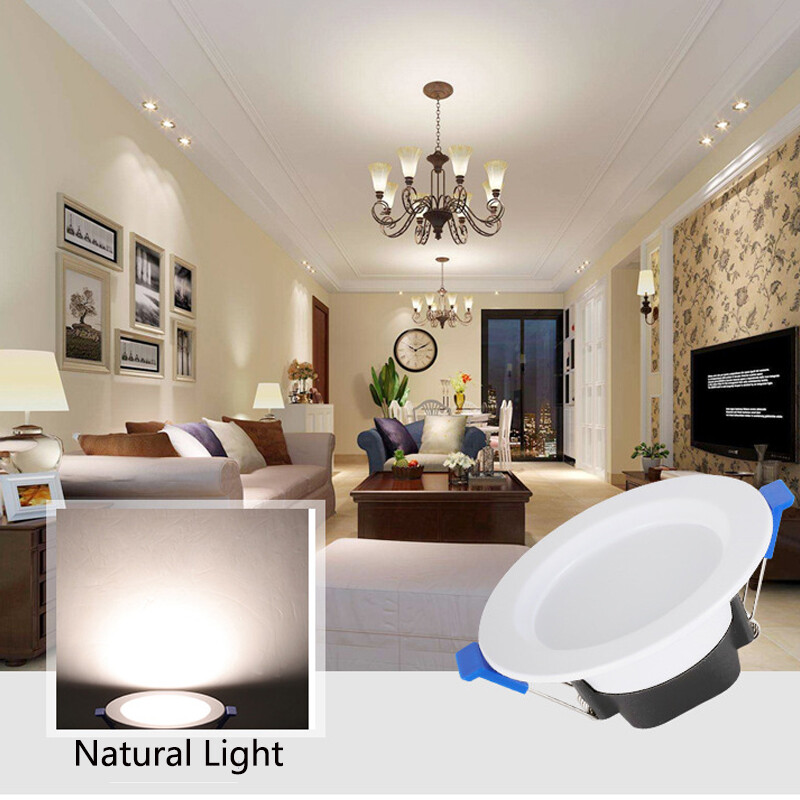 10/20/30PC 7W 3Color Dimmable LED Downlight Recessed Ceiling Panel Light 85-265V