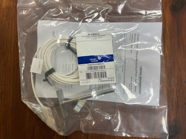 Johnson Controls TE-635GV-2 4" Flange Mount Duct Temperature Sensor