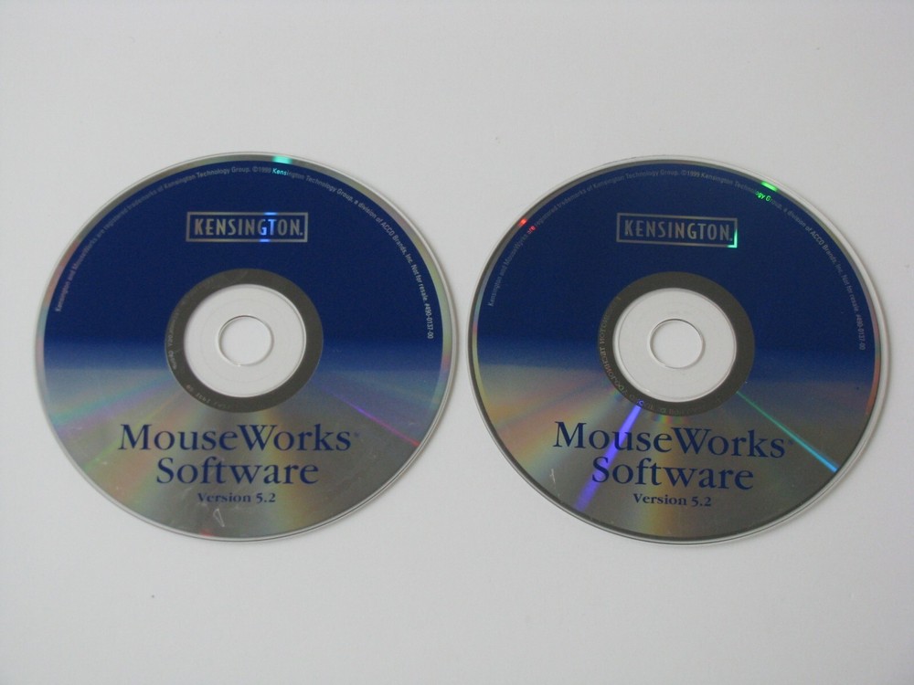 Kensington Computer PC Mouse Works Software 5.2 Driver Disk & Quick Start Guide