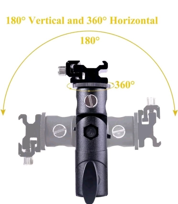 FOTYRIG Camera Speedlite Mount Flash Stand Bracket Umbrella Mount Holder Shoe...
