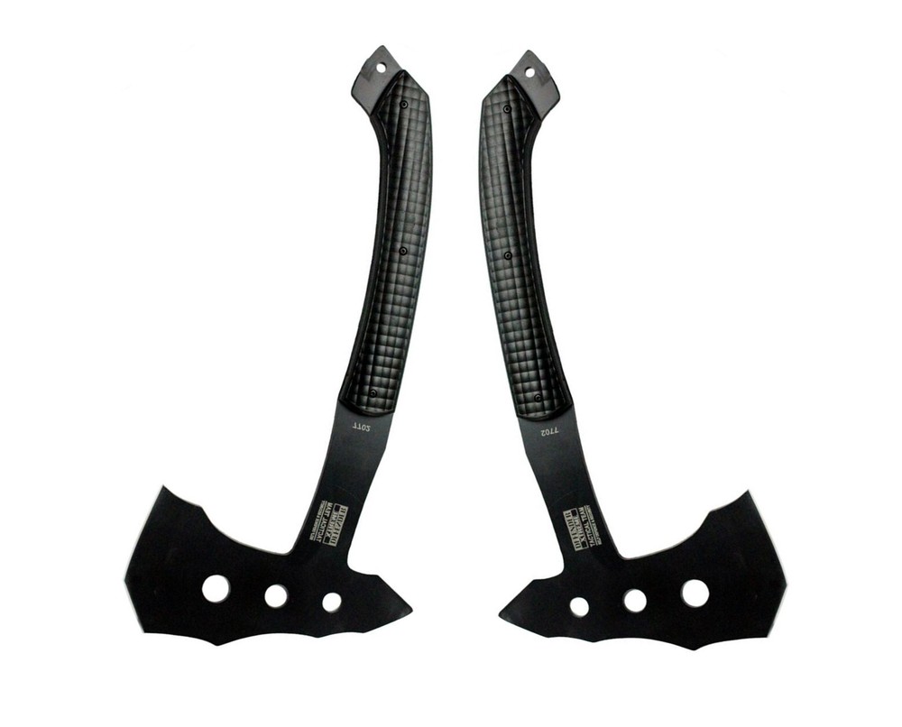 2PC DEFENDER SOLID STAINLESS Grip Handle Camping Hatchet TACTICAL AXE & Sheath