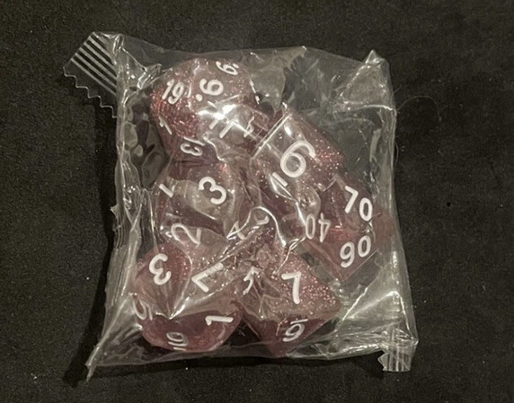 7 pc. Dungeons and Dragons Dice Set (sparkle Plum)