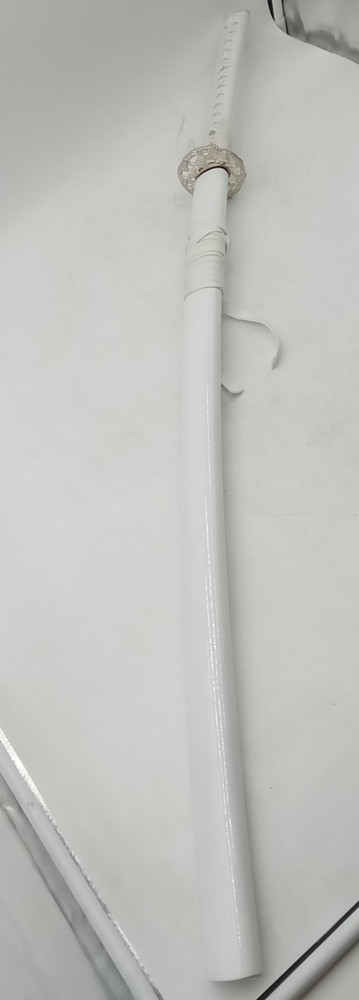 White Samurai Japanese Sword Hand Forged Light Rust