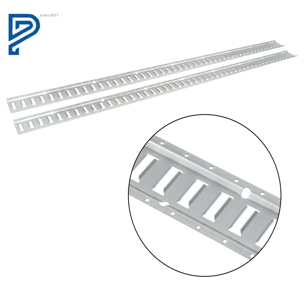 32 Pack 8' E Track Tie Down Rail Kit Galvanized Horizontal Secure Load Silver