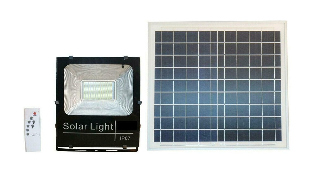 25W LED spotlight with twilight solar panel with IP67 remote control