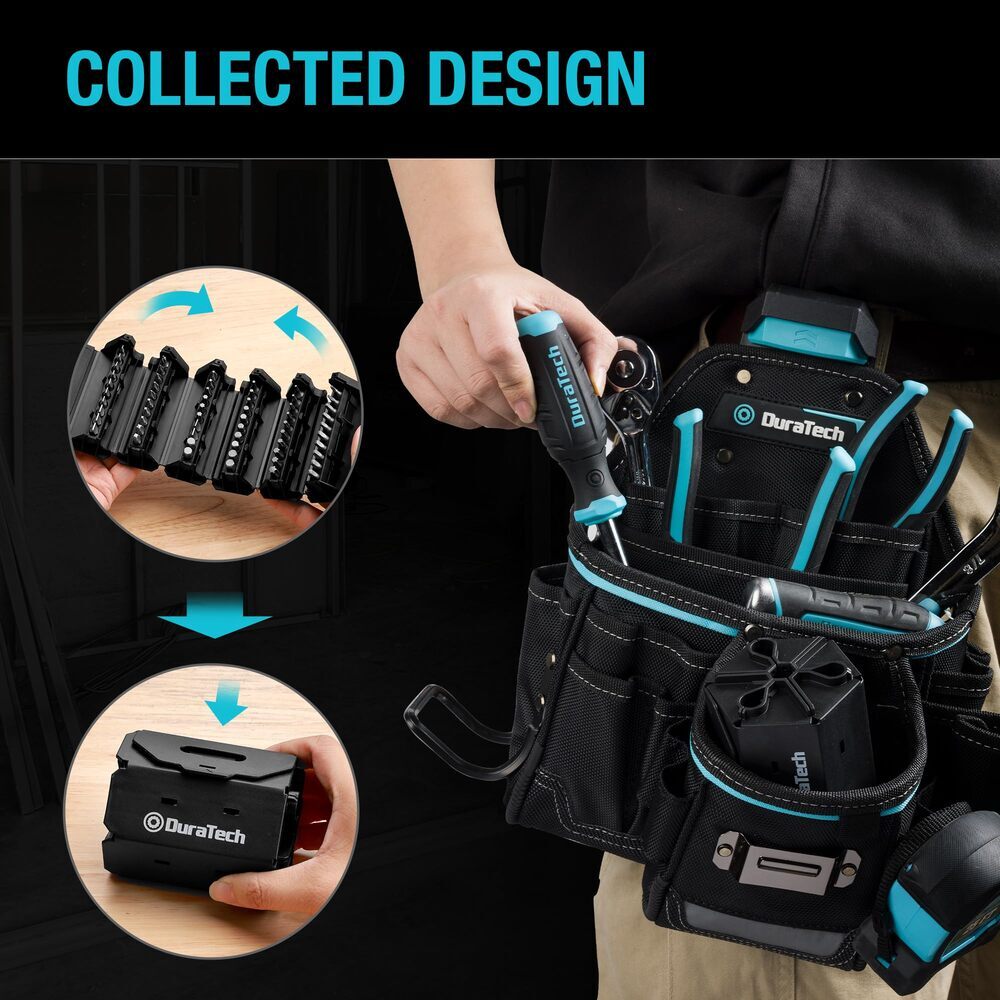 DURATECH Multi-Function Screwdriver Set W/60PC Torx Hex Square Flat Phillips Bit