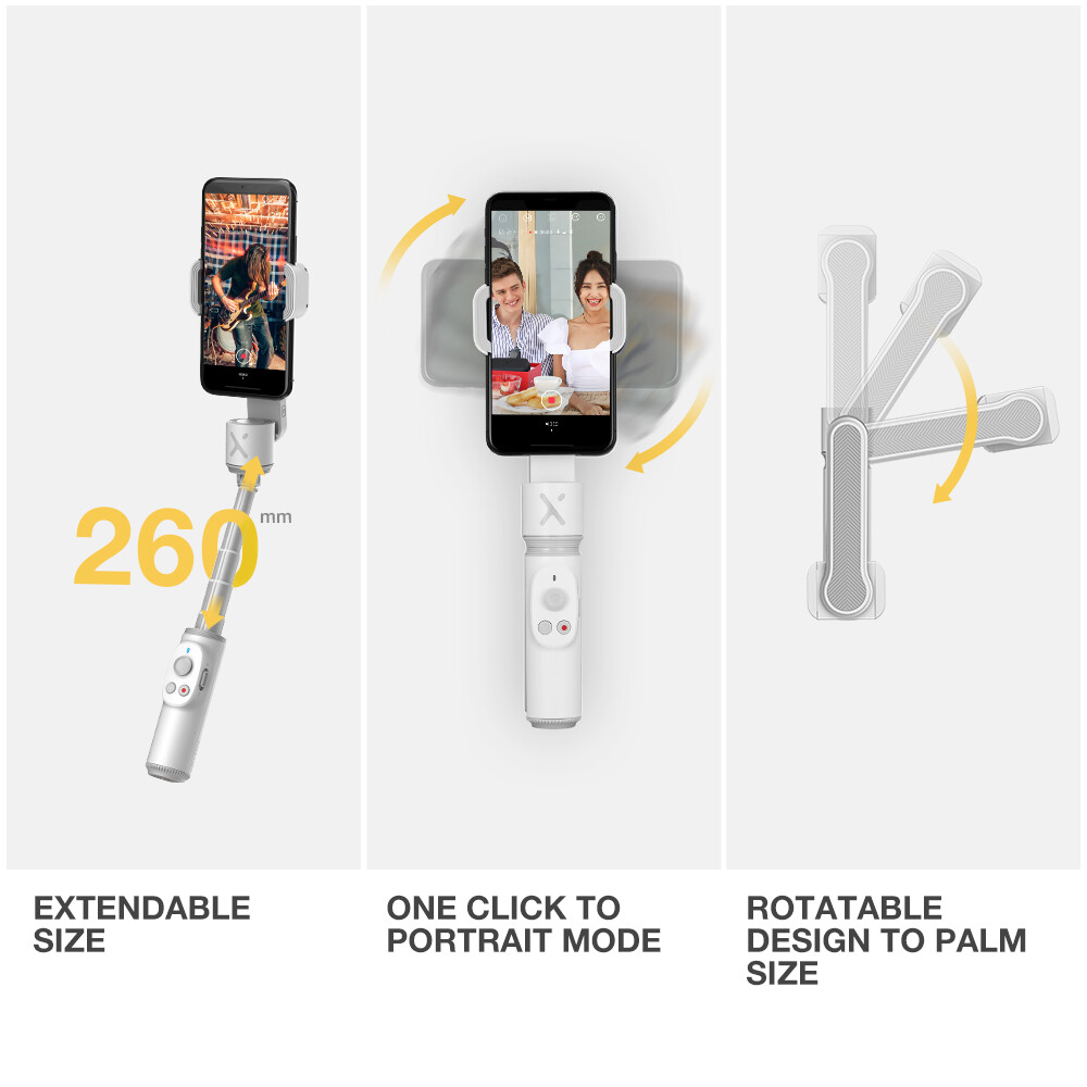 Zhiyun SMOOTH-X Compact Folding and Extendable 2-Axis Handheld Gimbal Stabilizer
