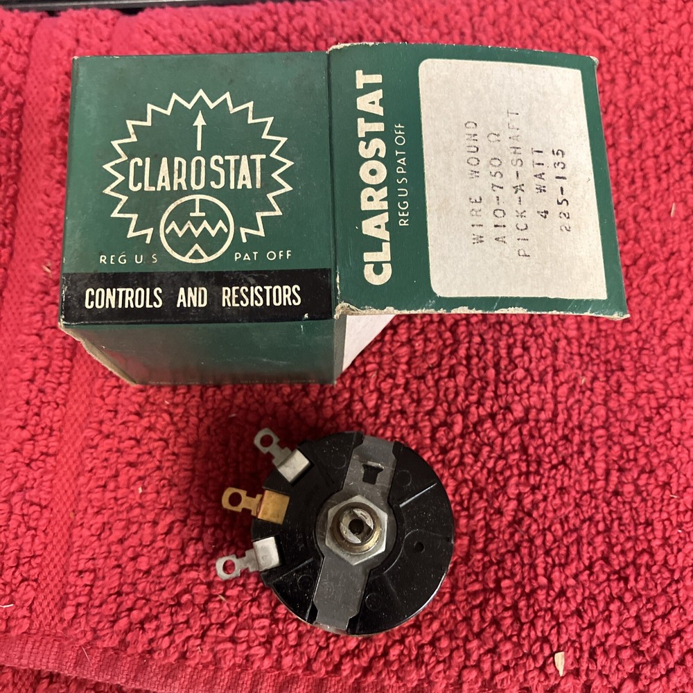 CLAROSTAT A10 750 OHM POTENTIOMETER NOS