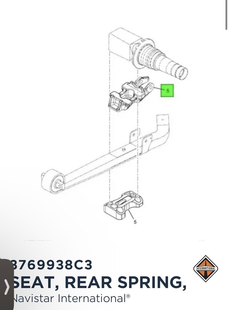 Seat Rear Spring International 3769938C3