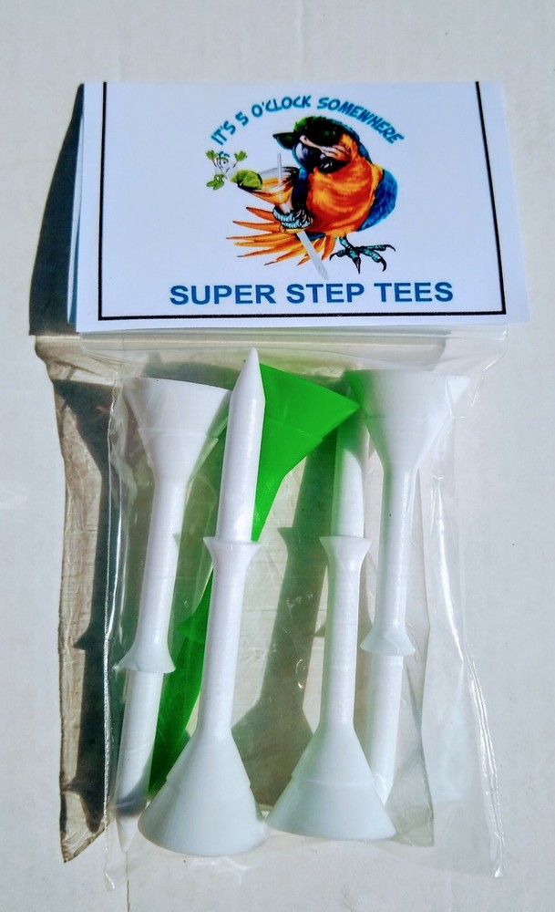 Plastic step down it's "5 O'clock somewhere" golf tees 2 pack like martini tees