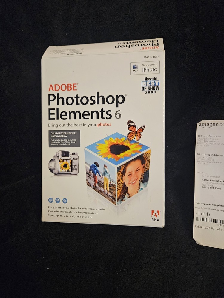 Adobe Photoshop Elements 6 for Macintosh Mini Box CIB Excellent Condition