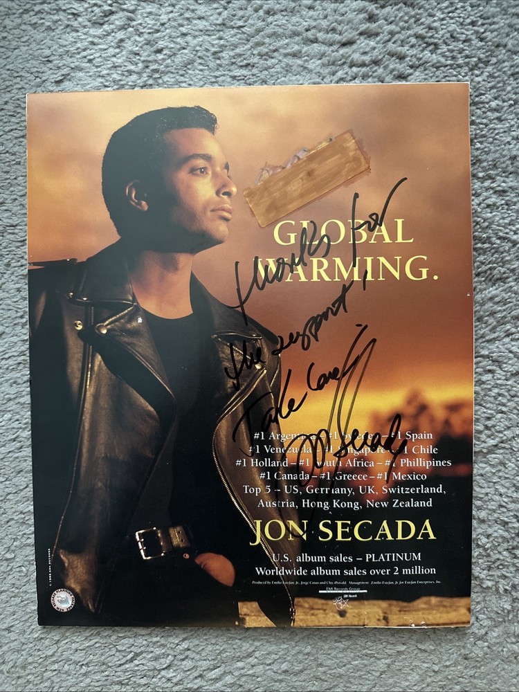 JON SECADA - AUTOGRAPHED SIGNED PHOTOGRAPH