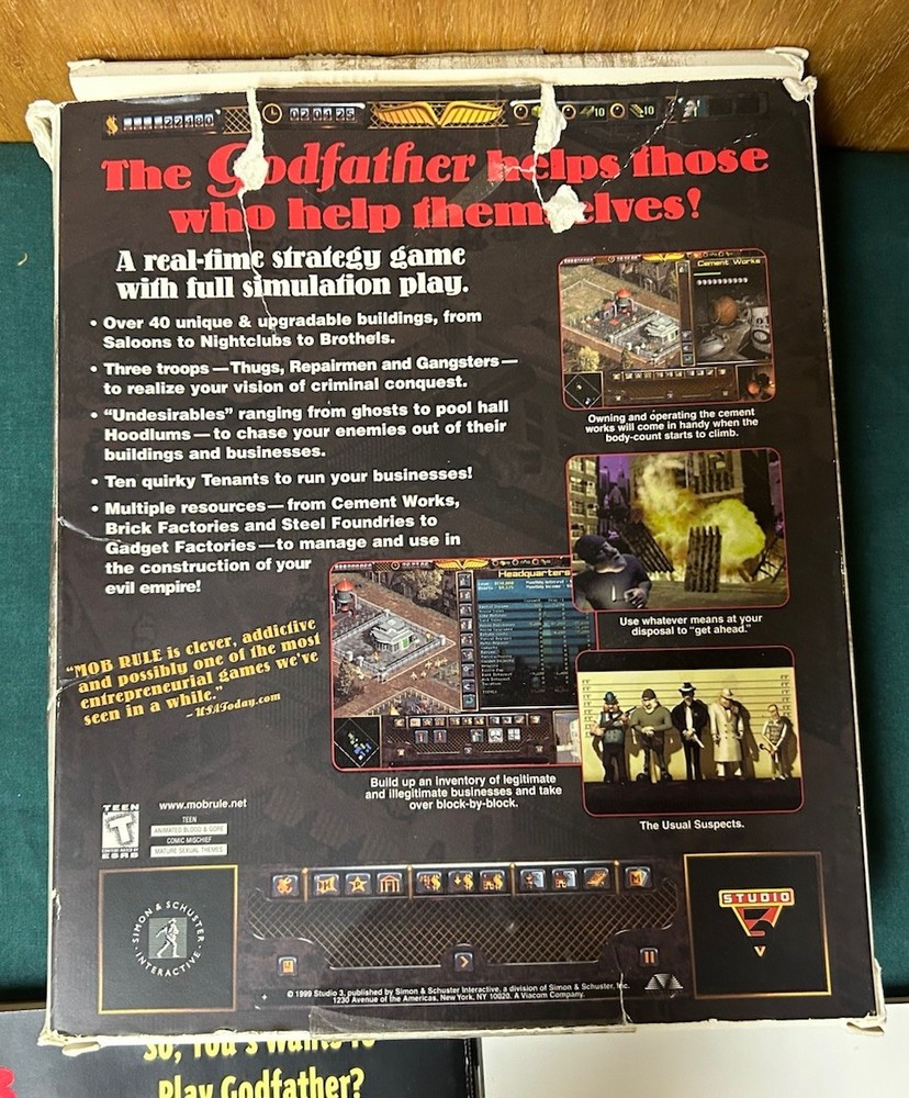 Mob Rule: Platinum Edition Brady Official Strategy Guide, Quick Start Guide, Box