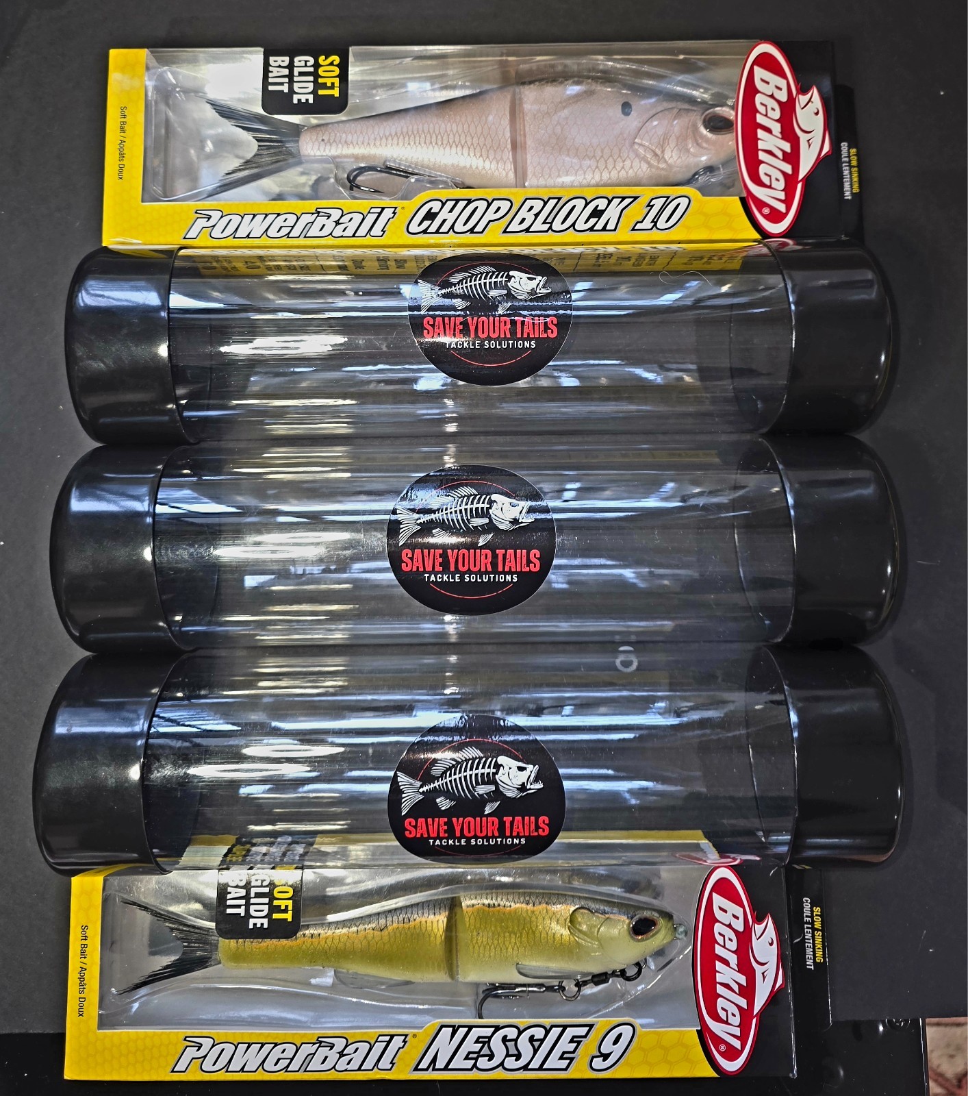 3 Pack - 3x12 Elite Series Tackle Tube - Swimbait Protection & A-Rig Excellence!