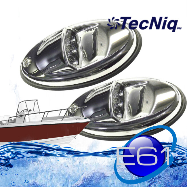 1 PAIR Marine Boat Docking LED Lights TecNiq E61 USA Lifetime Warranty