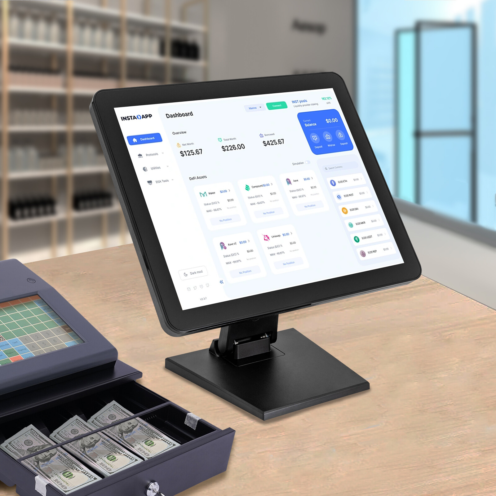 Retail POS Monitor For Cash Register Express Complete Point of Sale System PC