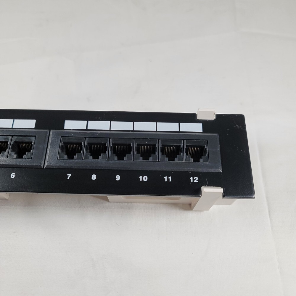 Cat6 UTP 12 Port Network Mini Patch Panel 110 with Surface Wall Mount Bracket