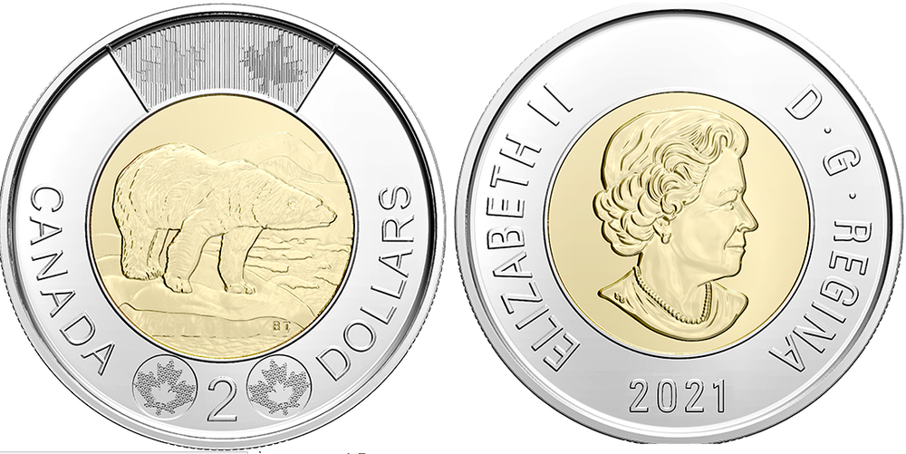 2021 Canada Two Dollars Coin. Mint UNC. Toonie $2