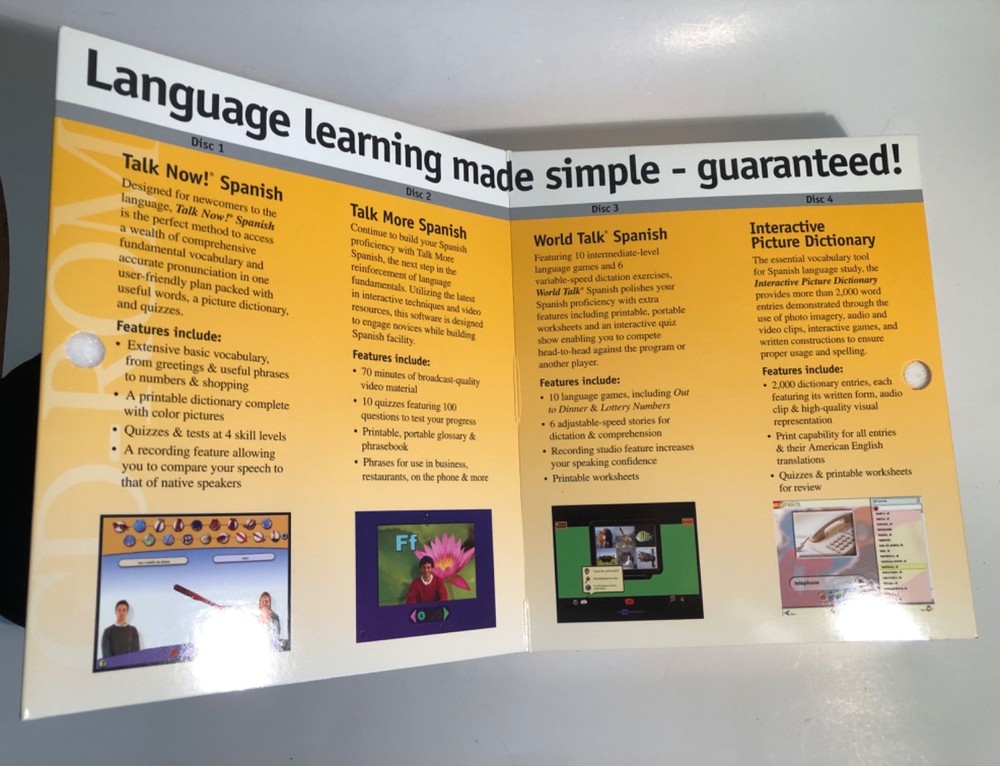 Instant Immersion Spanish Version 2.0 CD-ROM 9 Disc Set Unused CD Case IPod Comp