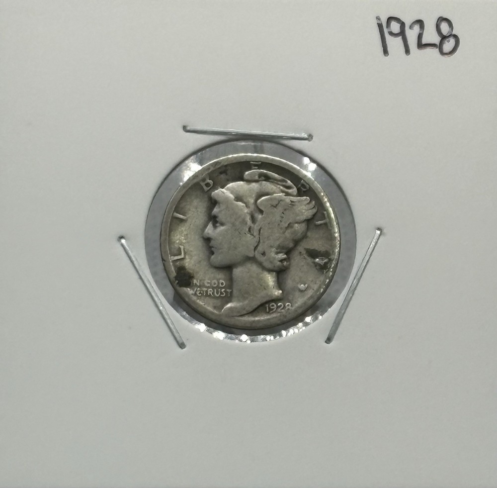 1928 Mercury Dime, 90% Silver, Very Low Mintage! 🔥