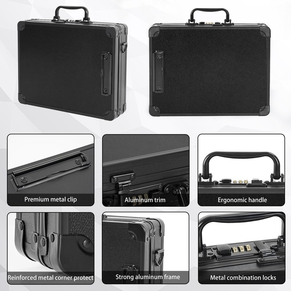 Clipboard with Storage Combination Lock with Handle, Metal clipboard with Sto...
