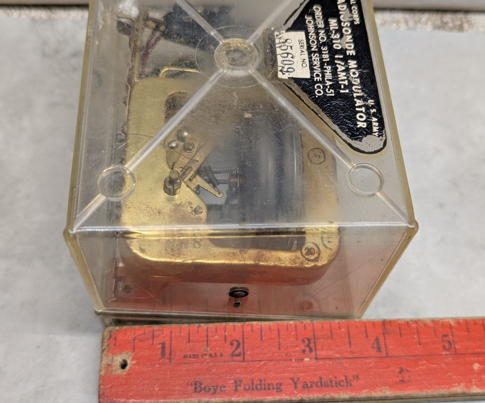 1951 US Army Signal Corps Radiosonde Modulator ML-310 I/AMT-1 with Cal. Chart