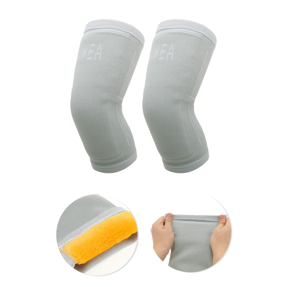 Simple Knee Pads Large Size Gray 1 Pair