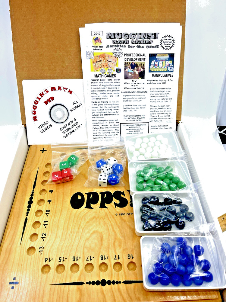 VTG Muggins Oops Algebra Analytical Math Learning Math Games Complete With CD