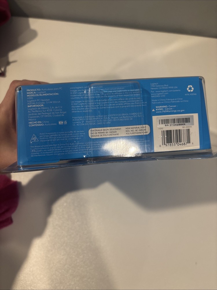 Logitech H390 Headphones USB Computer Headset Noise Canceling Mic
