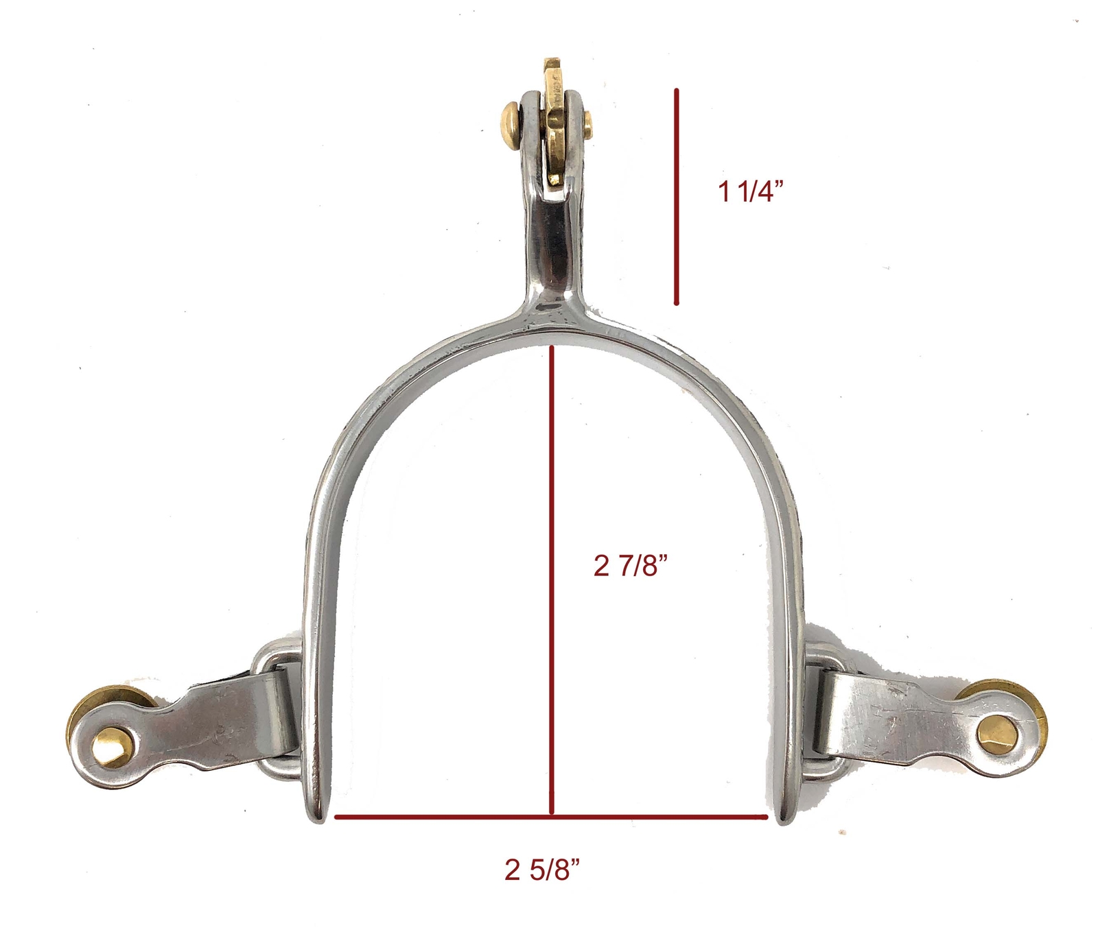 Stainless Steel Flower Engraved Spurs - Youth