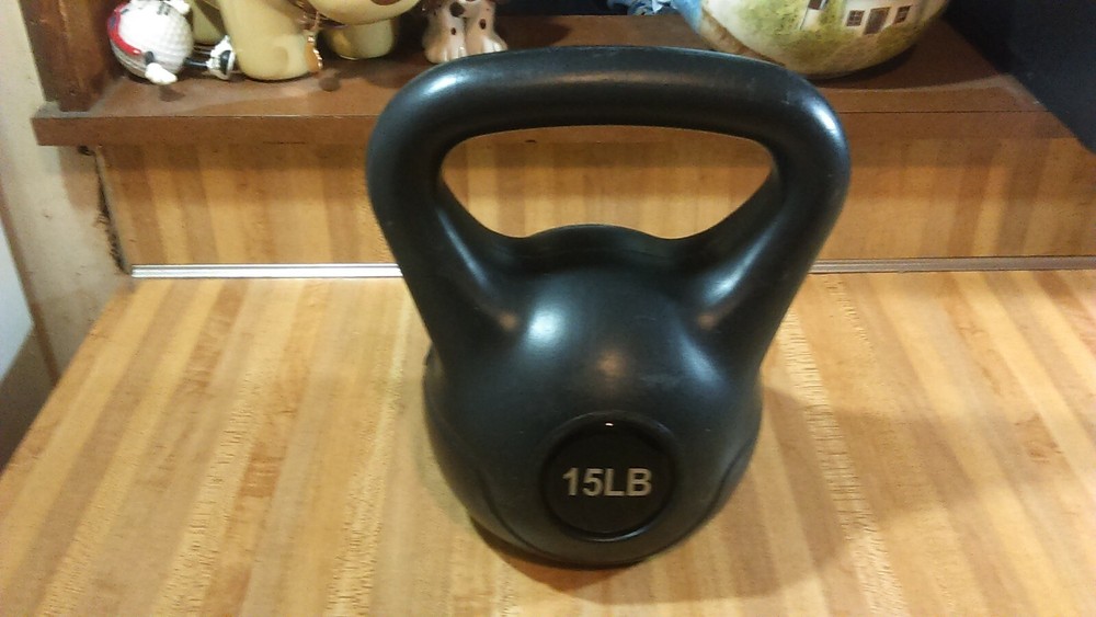 15lb Kettleball,black,vg!