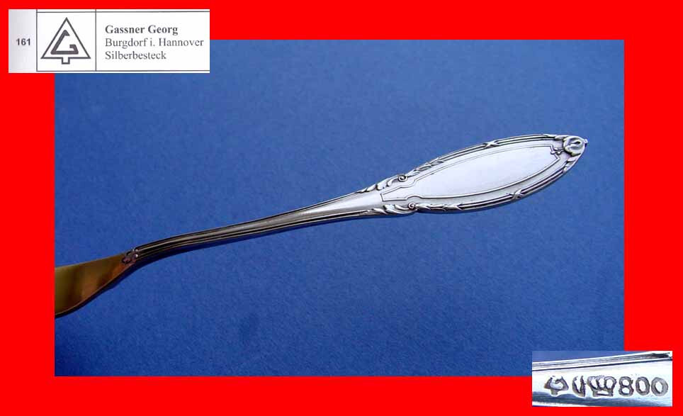Empire Serving Fork, G. Gassner, 800 Silver B53